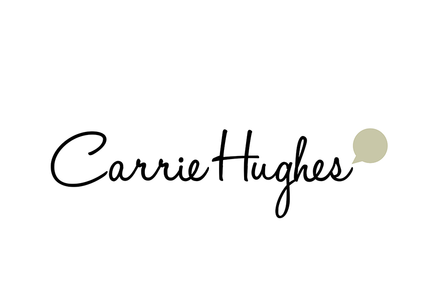 Image of Paul Hailes Design work for Carrie Hughes logo design.