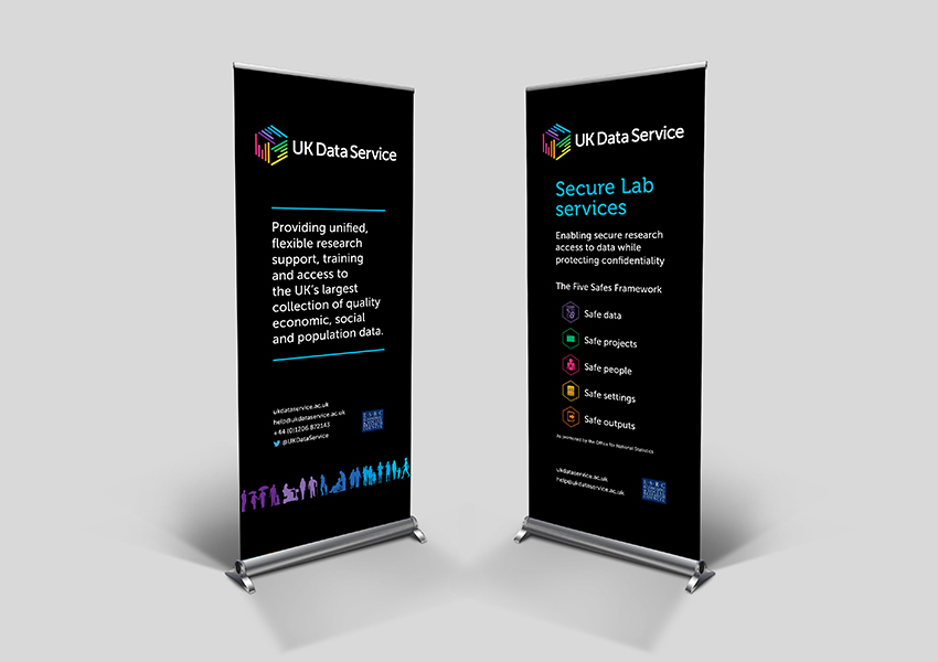 Image of pull up banner designs for the UK Dada Service.