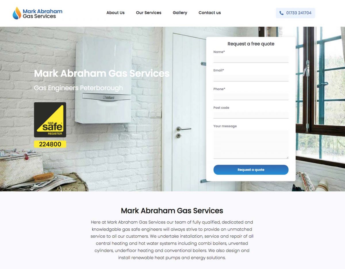 Mark Abraham Gas Services Paul Hailes Design