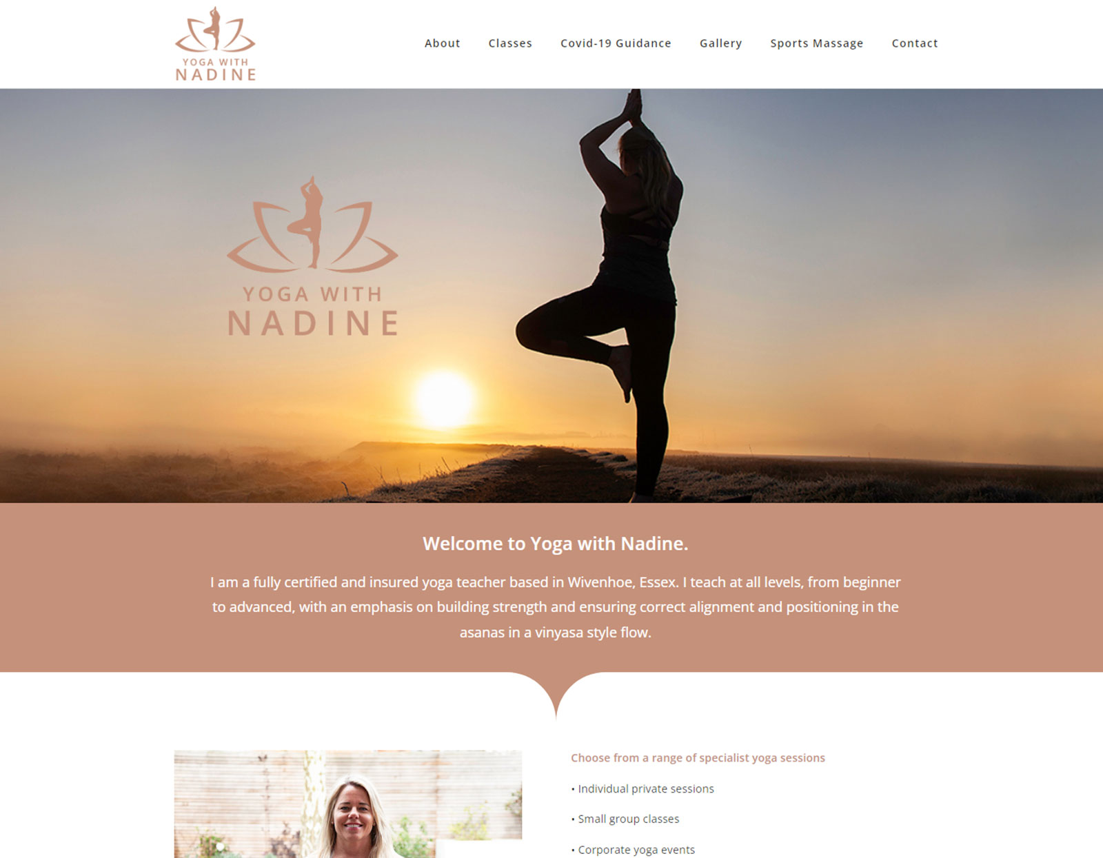 Image of Paul Hailes Design work for Yoga with Nadine