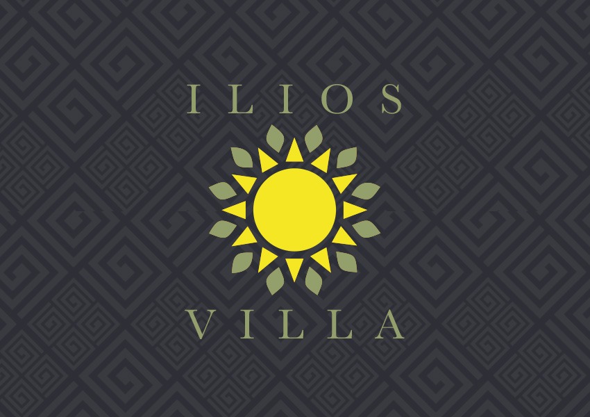 Paul Hailes Design Branding Ilios Villa Image of the logo design for Ilios Villa, Cyprus.